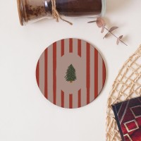 Yılbaşı Temalı Bardak Altlığı